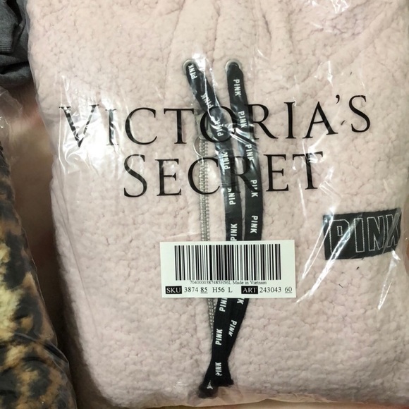 🔥 NIP Size L Baby Pink Hooded Fleece Quarter-Zip - Picture 3 of 3